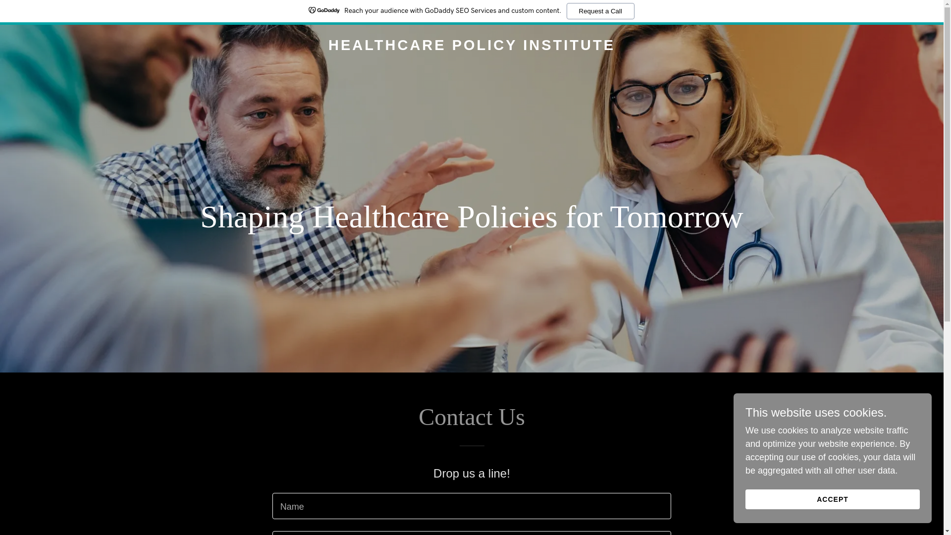 website screenshot of https://healthcarepolicyinstitute.com/