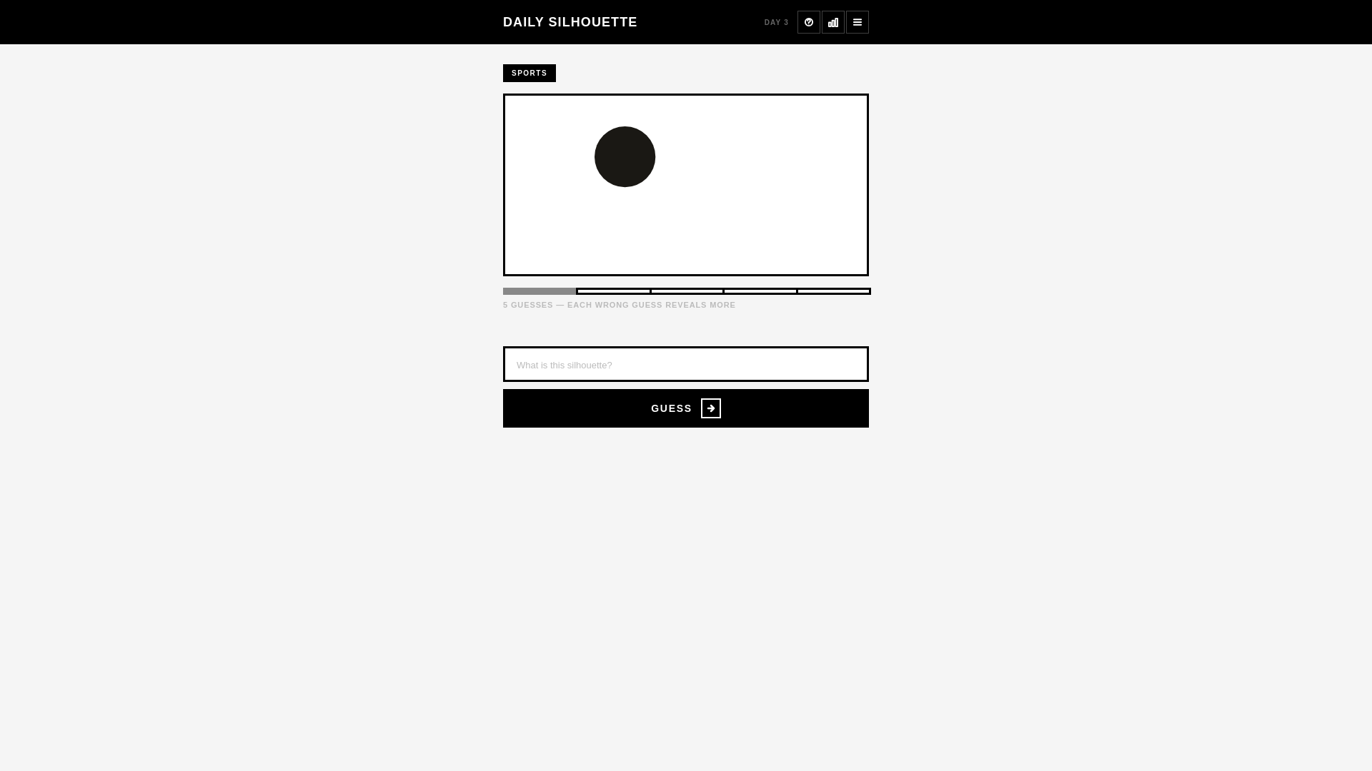 website screenshot of https://dailysilhouette.com/