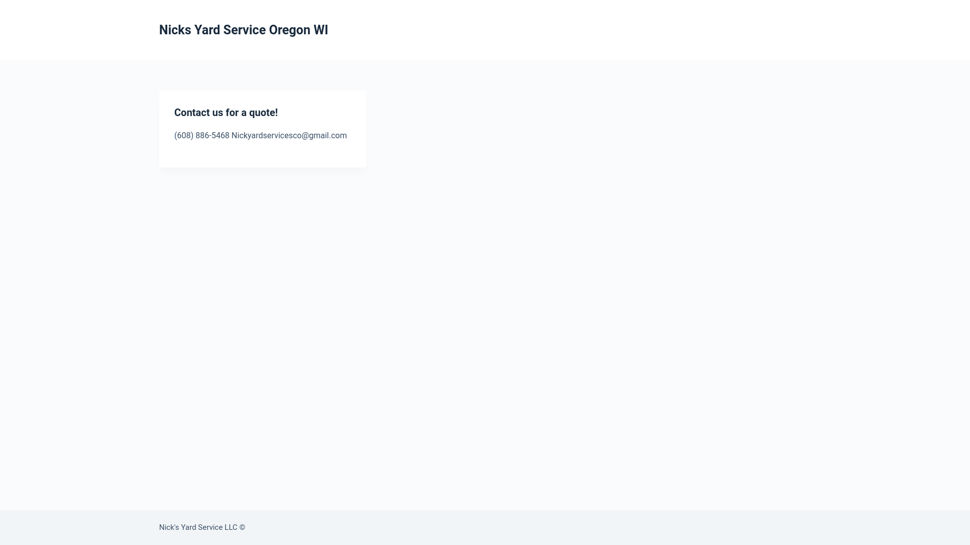 website screenshot of https://nicksyardserviceco.com/