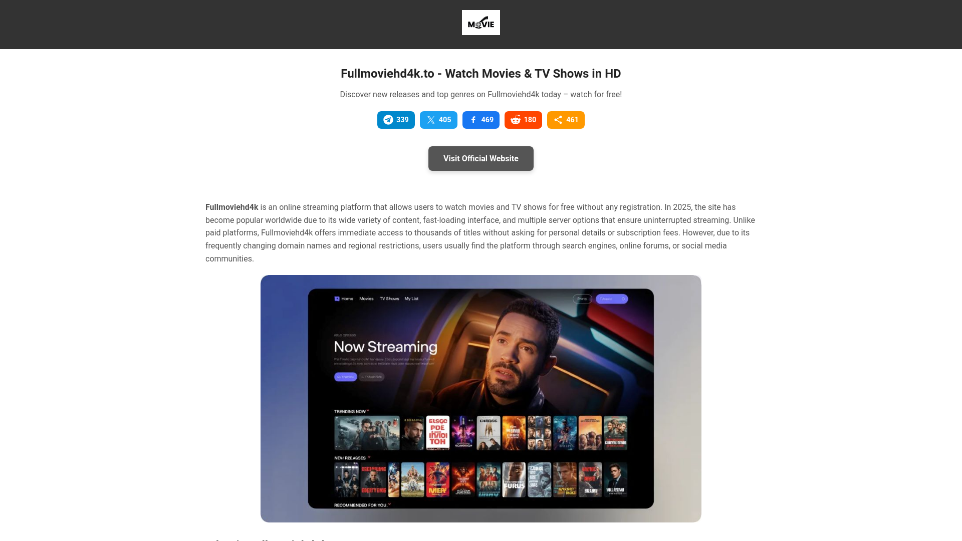 website screenshot of https://fullmoviehd4k.fit/