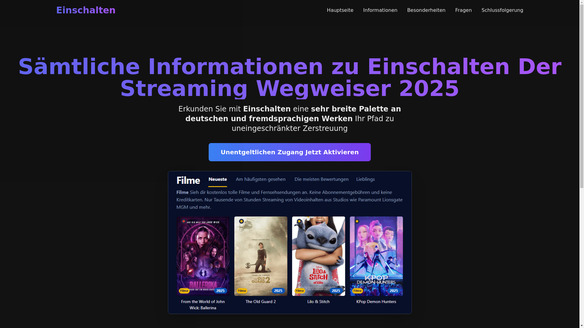 website screenshot of https://einschalten-neln.pages.dev/
