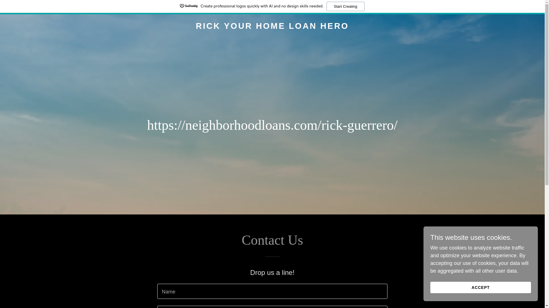 website screenshot of https://rickyourhomeloanhero.com/