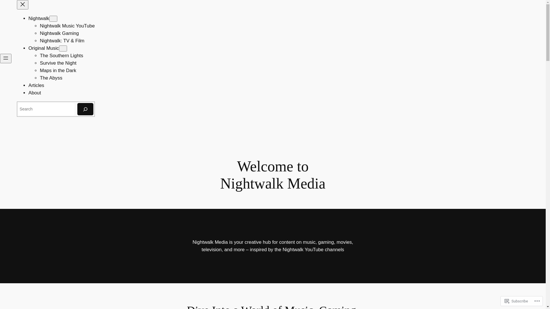 website screenshot of https://nightwalkmedia.com/