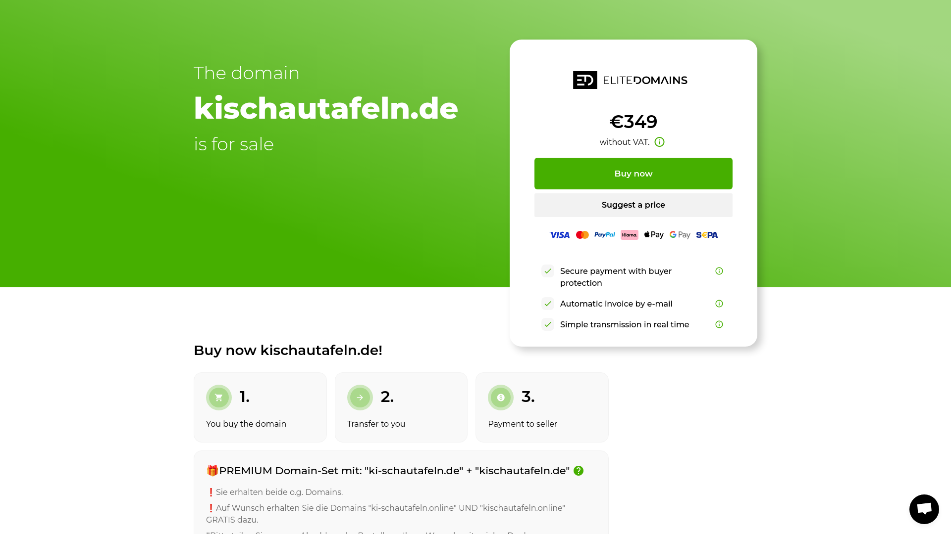 website screenshot of https://kischautafeln.de/