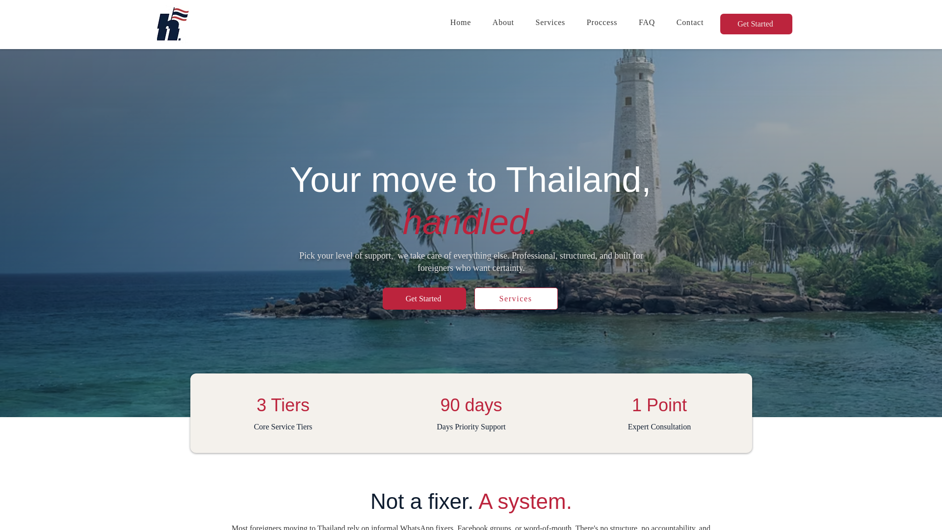 website screenshot of https://helpinghandthailand.com/