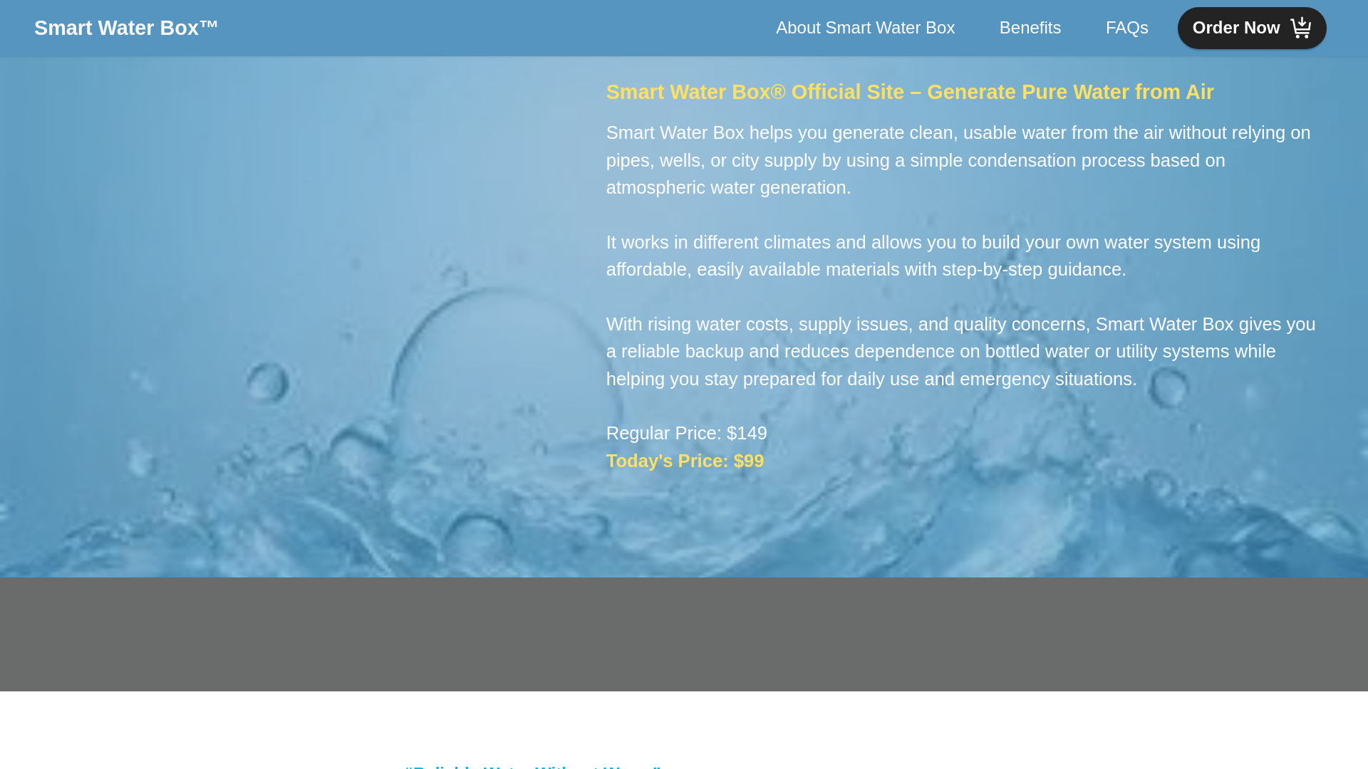 website screenshot of https://smartewater-box.com/