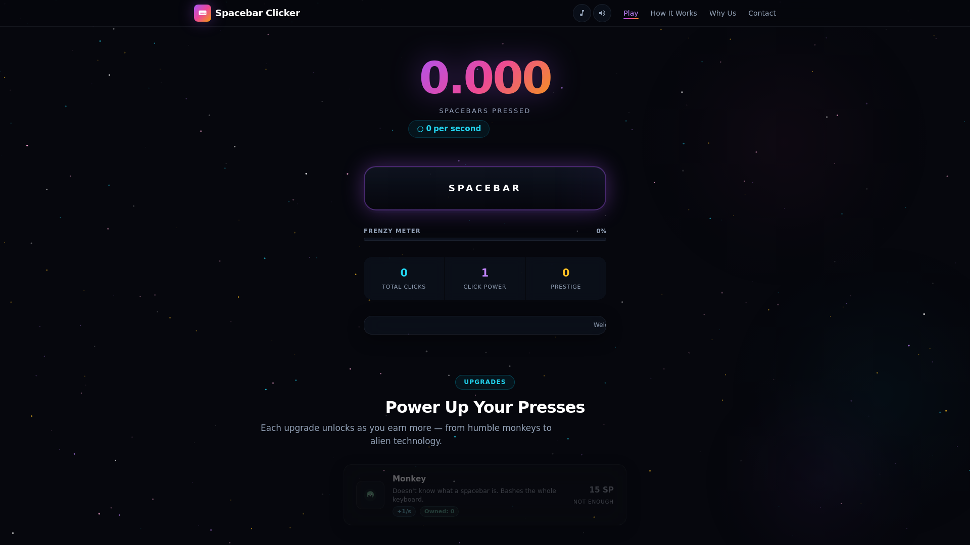 website screenshot of https://spacebarclicker2.pages.dev/