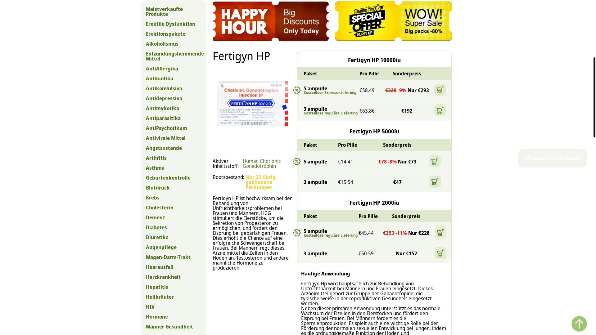 website screenshot of https://axe.asso.st/active/human-chorionic-gonadotrophin