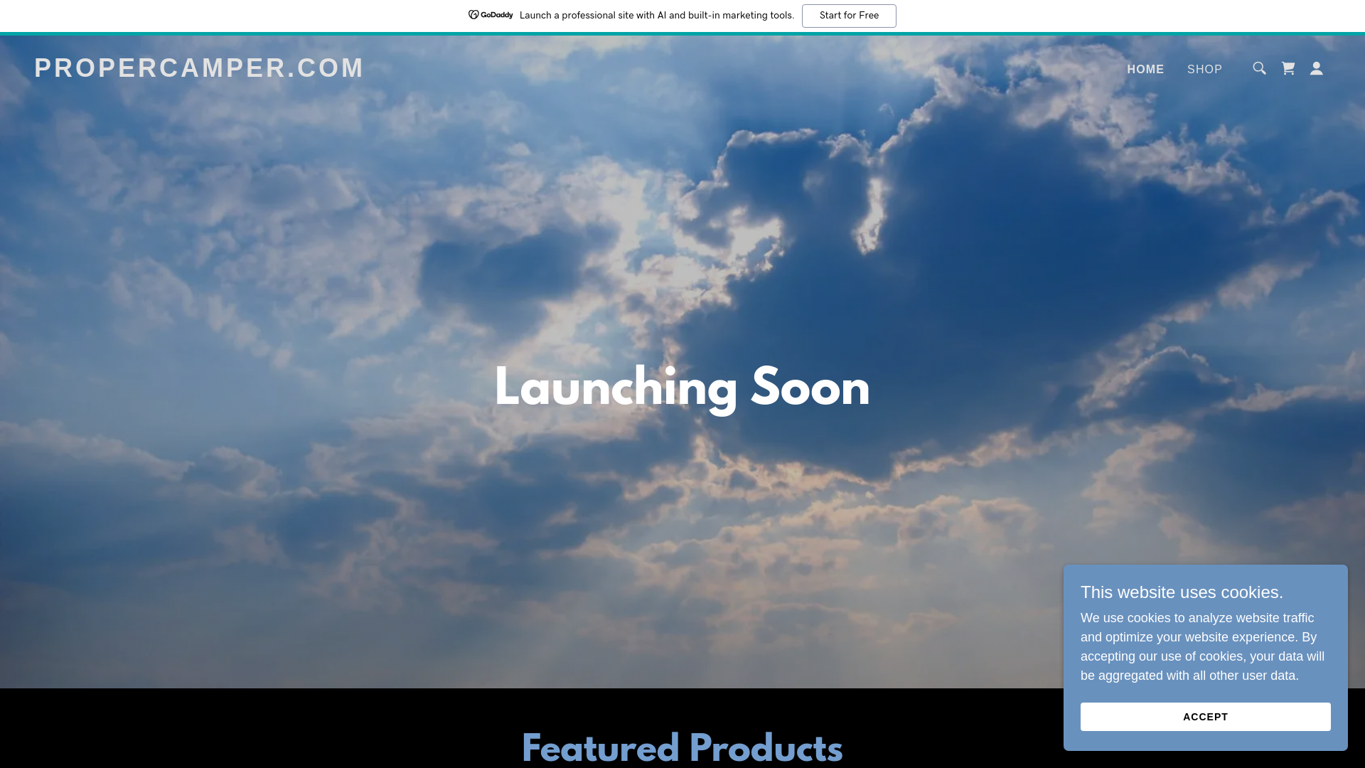 website screenshot of https://propercamper.com/