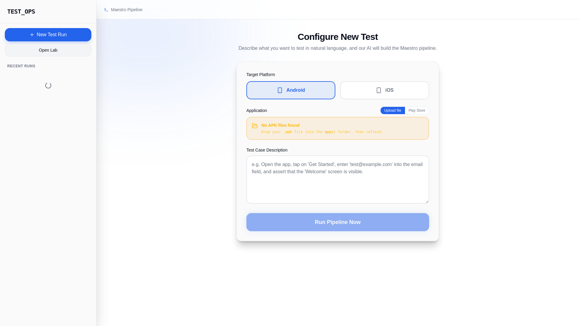 website screenshot of https://aiqaagent-mobile.xyz/