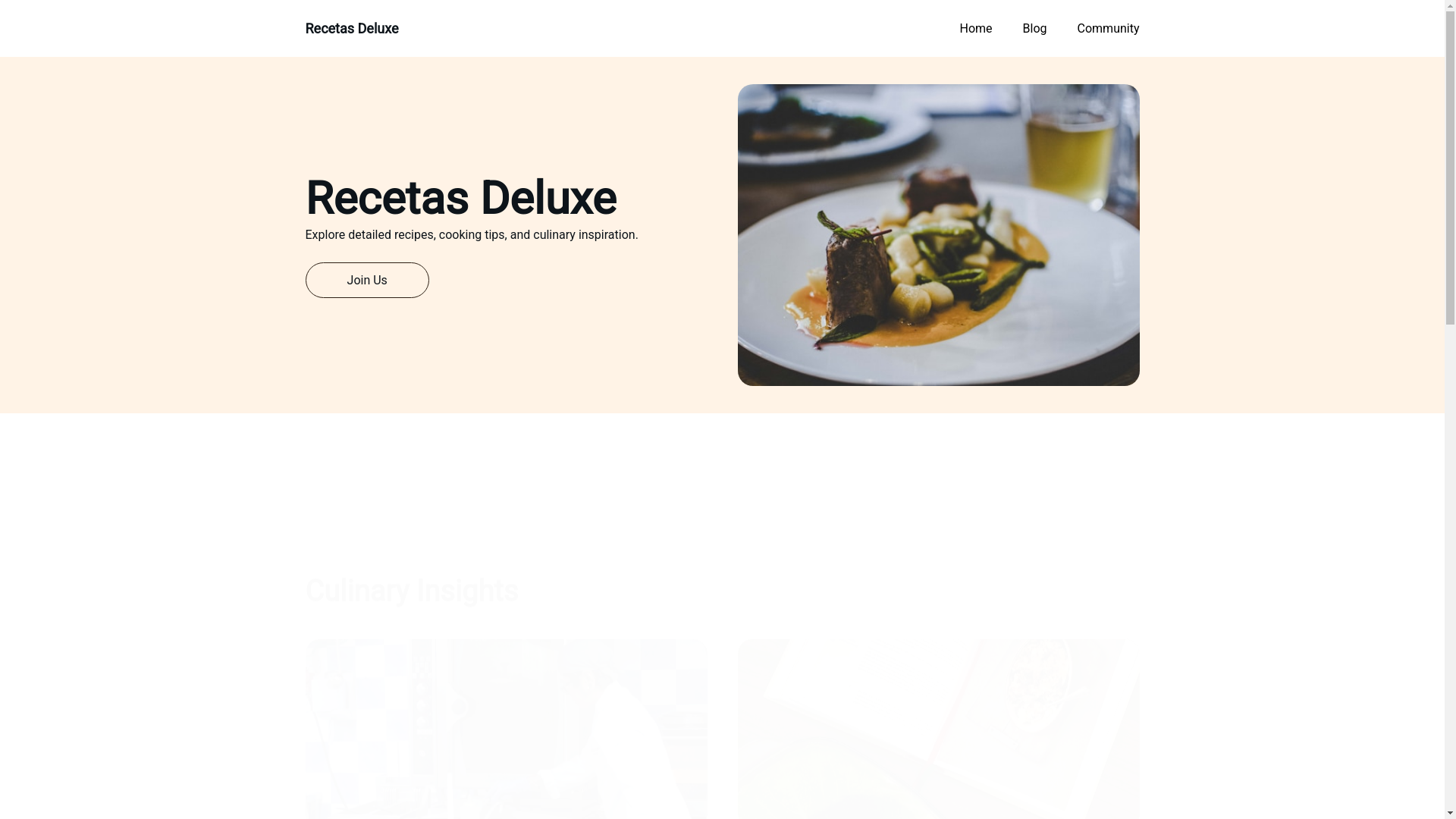 website screenshot of https://recetasdeluxe.com/