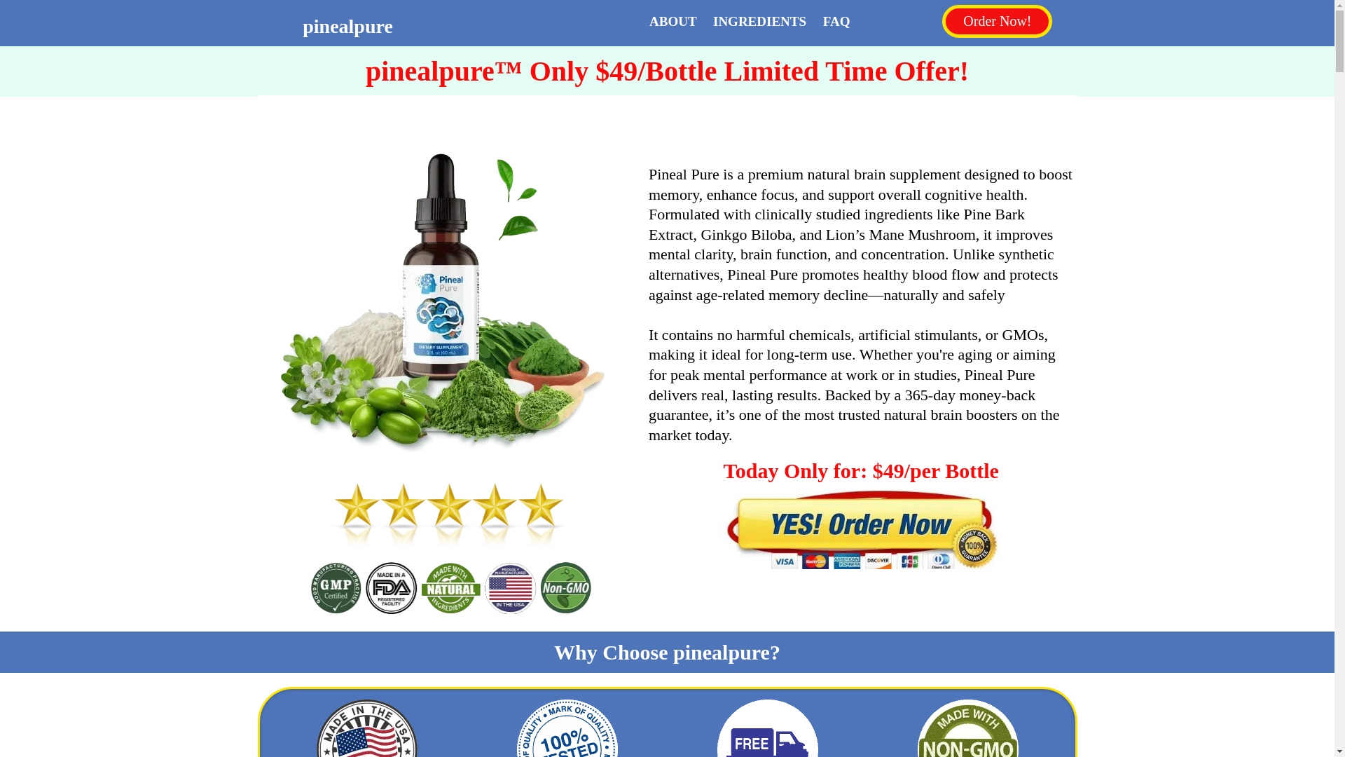 website screenshot of https://thepinealpure.com/