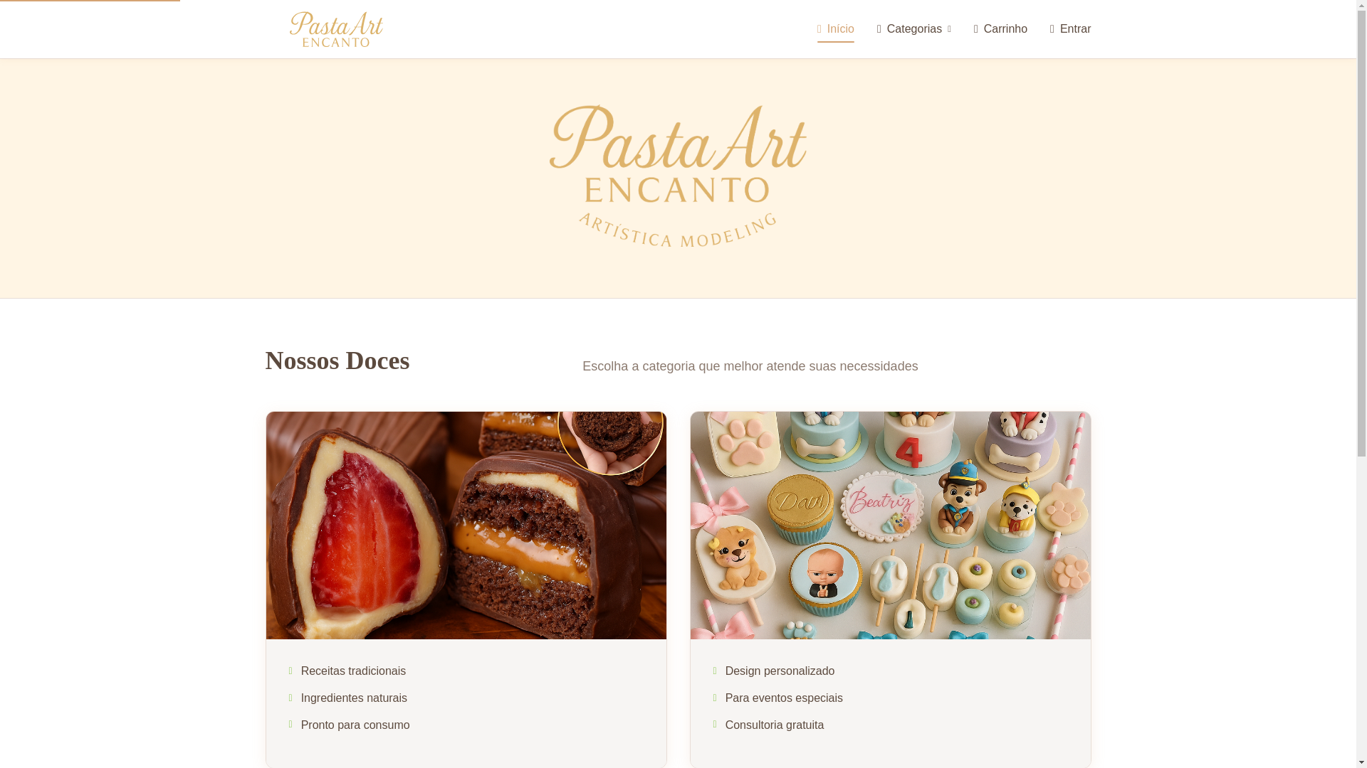 website screenshot of https://pastaart.com.br/