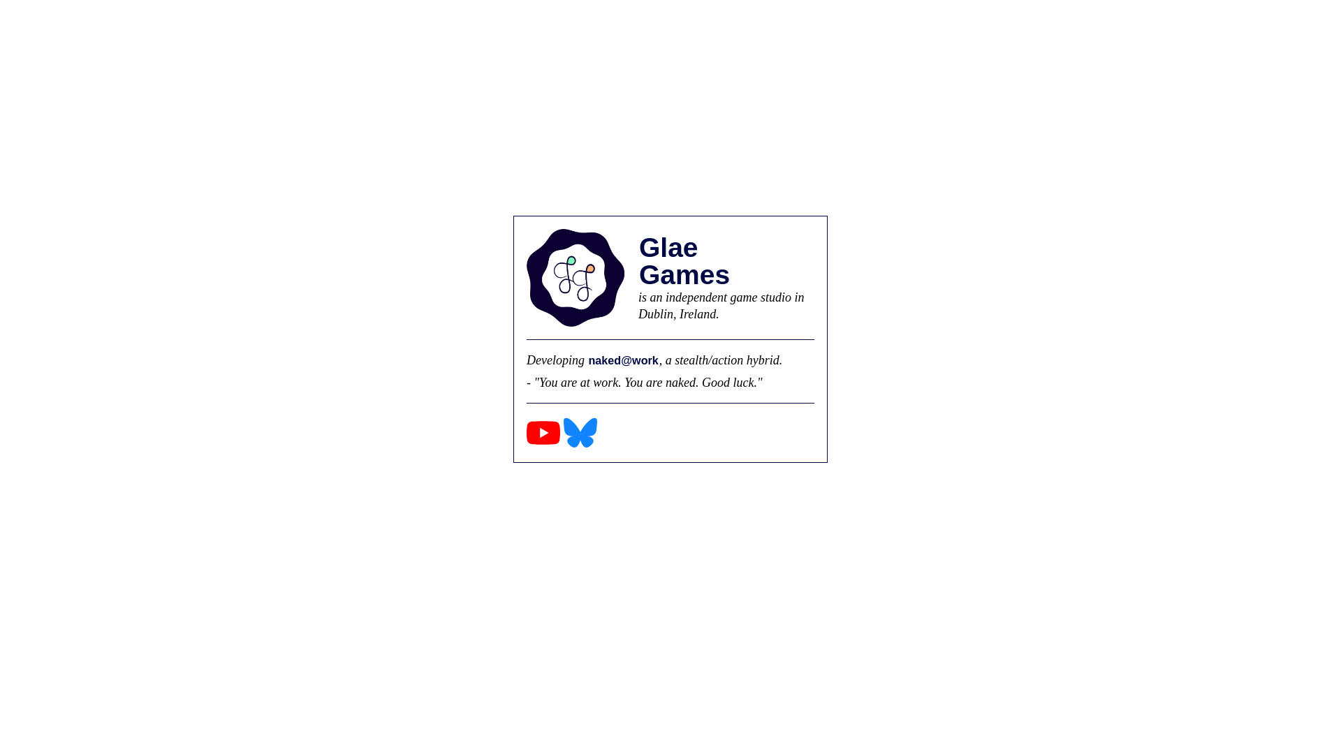 website screenshot of https://glaegames.pages.dev/