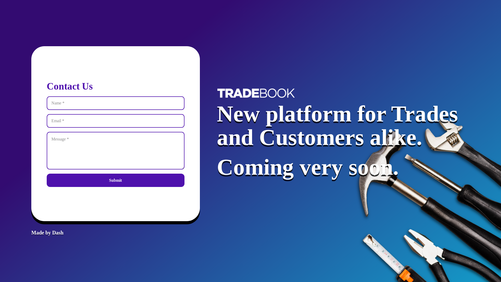website screenshot of https://tradebook.org.uk/