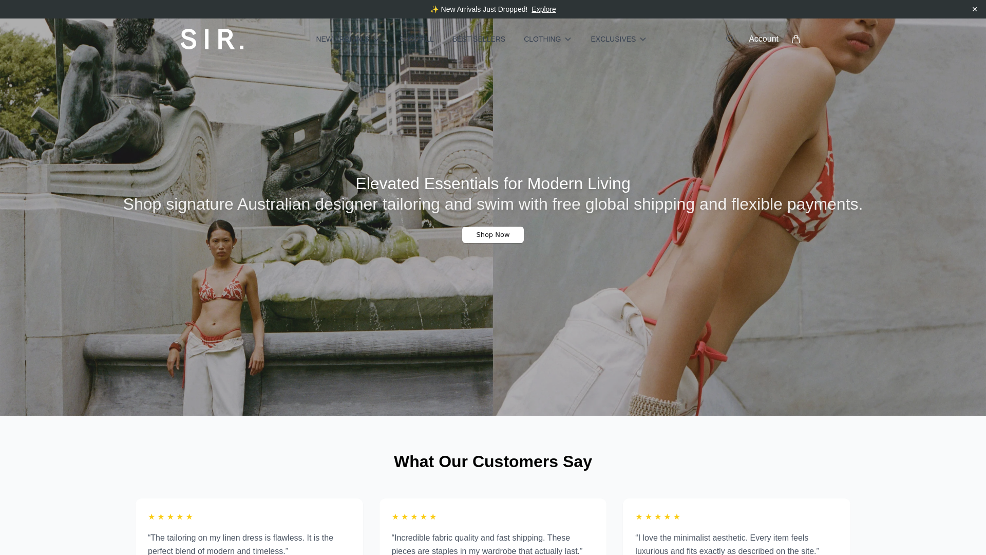 website screenshot of https://mysirthelabel.shop/