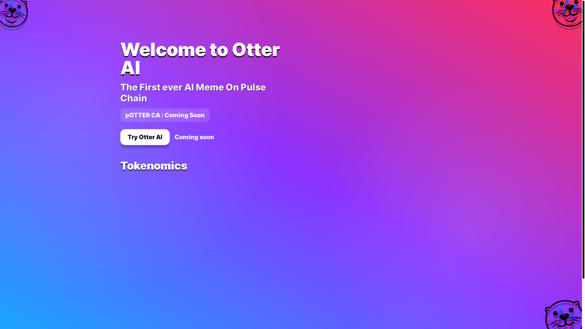 website screenshot of https://pulseotter.xyz/