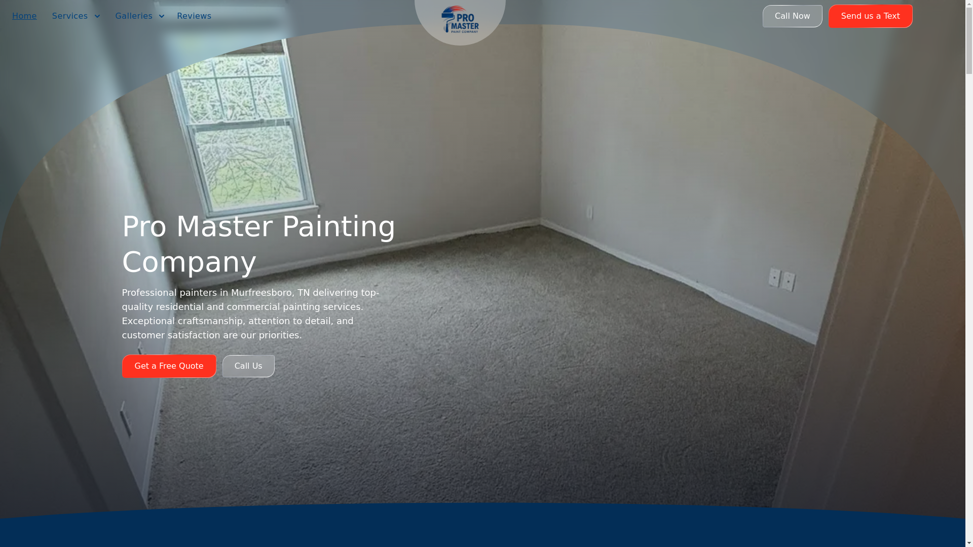 website screenshot of https://promasterpaintingcompany.com/