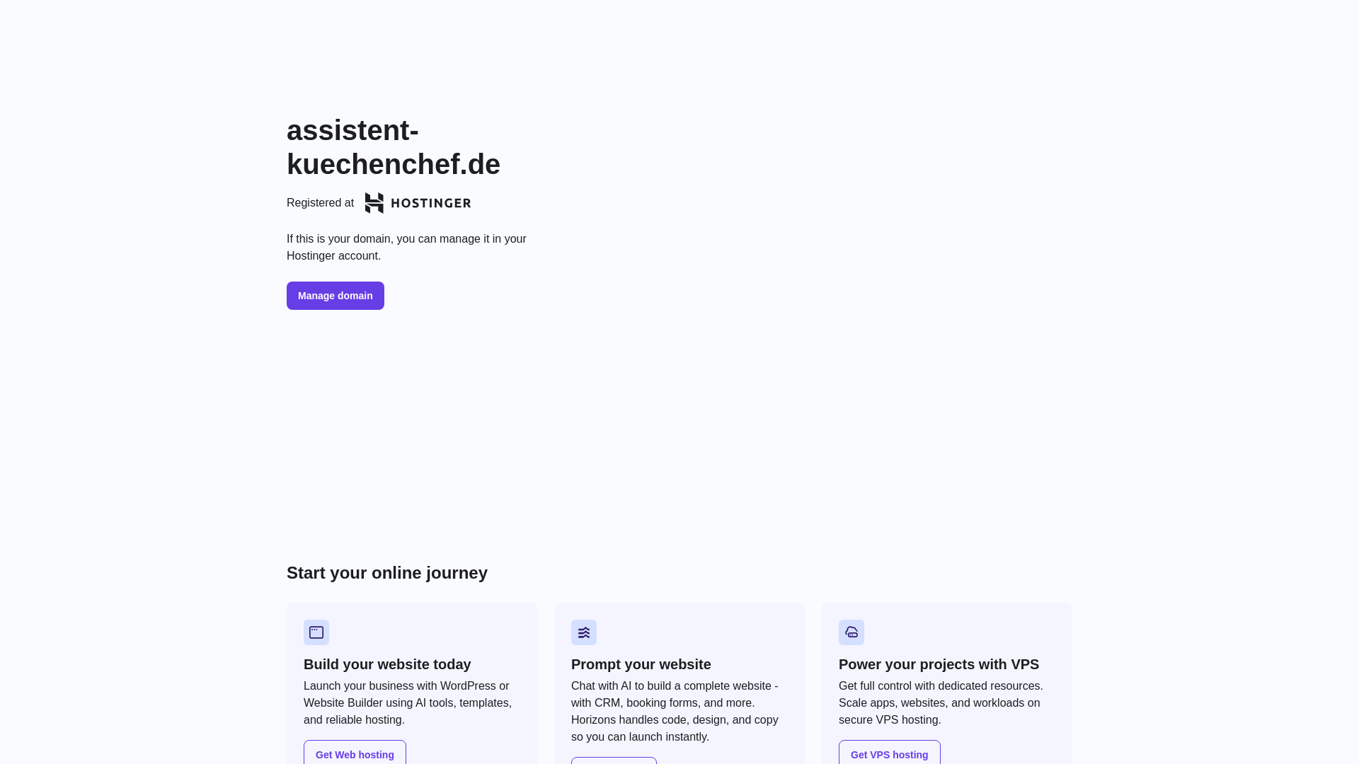 website screenshot of https://assistent-kuechenchef.de/