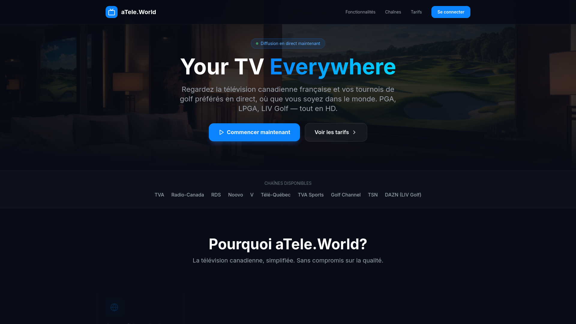 website screenshot of https://atele.world