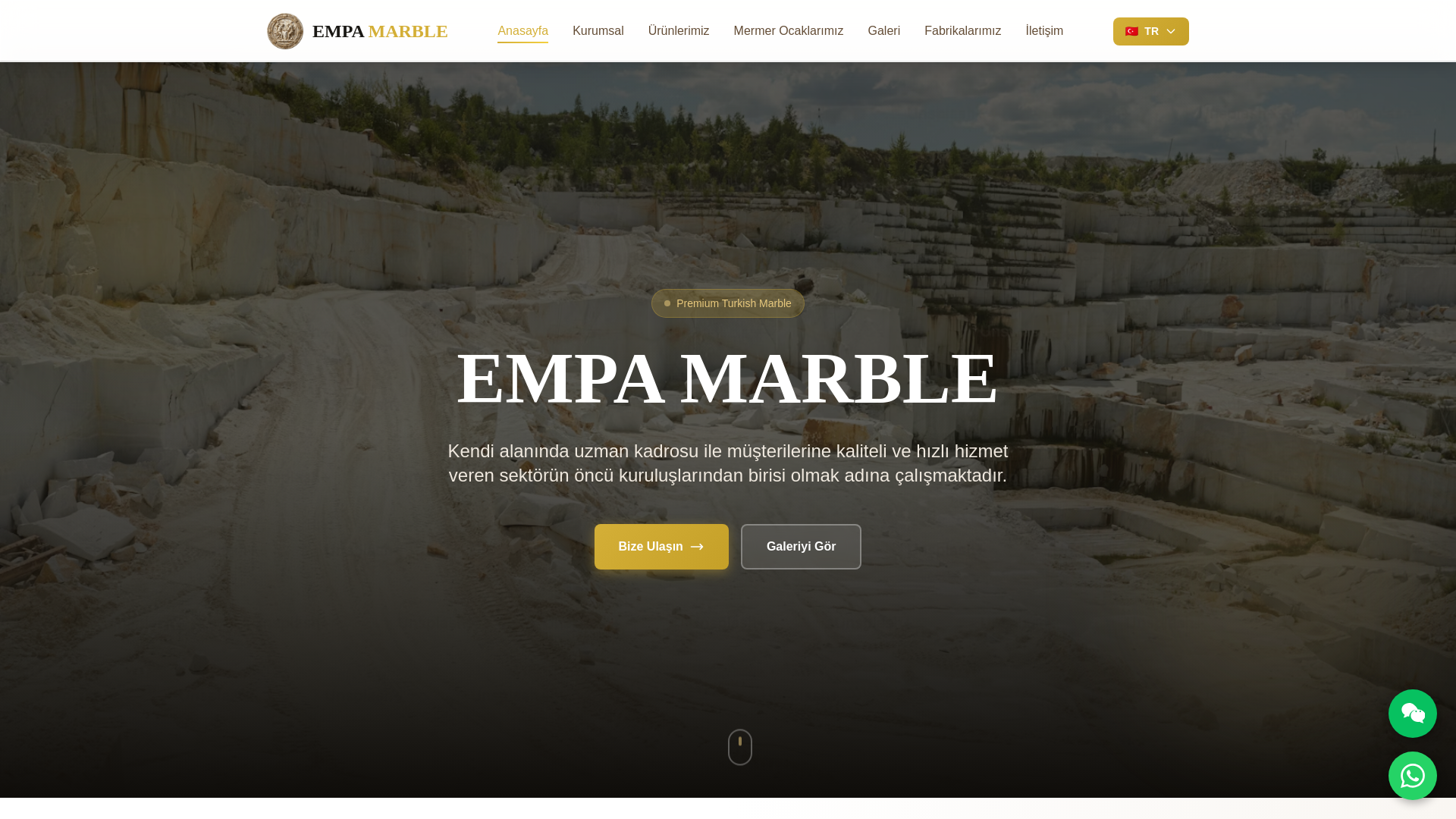 website screenshot of https://empastone.com/