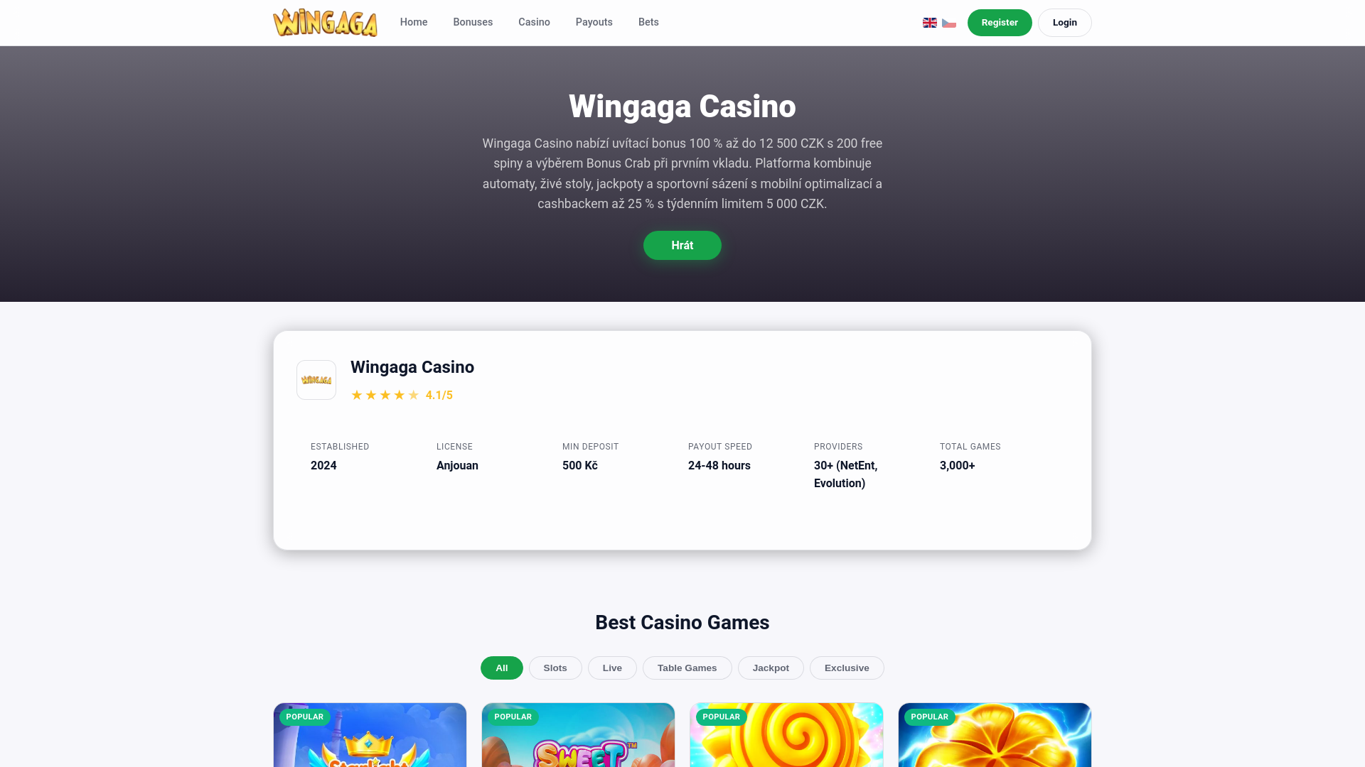 website screenshot of https://wingaga-cz-10.pages.dev/