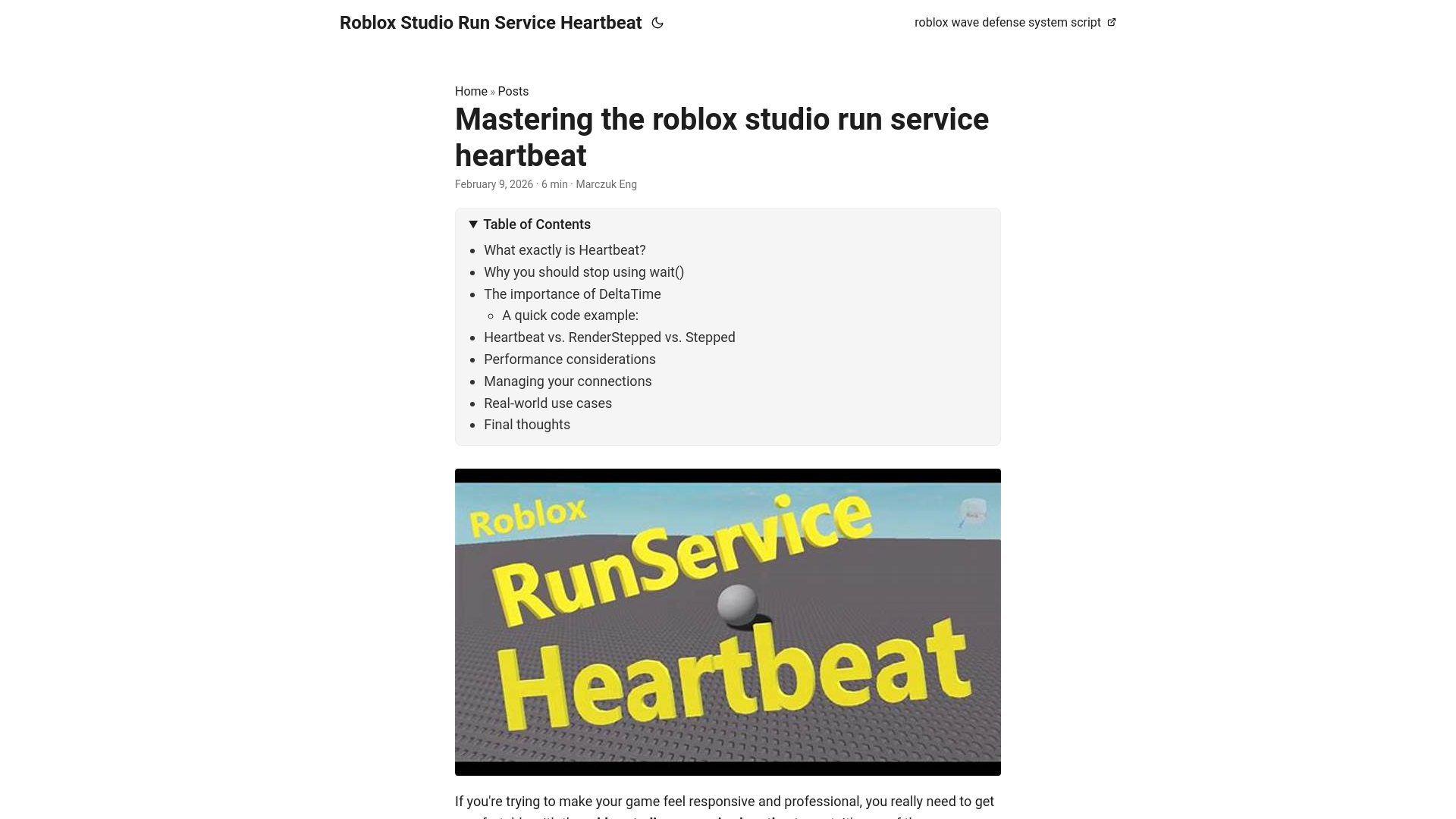 website screenshot of https://roblox-studio-run-service-heartbeat.pages.dev/