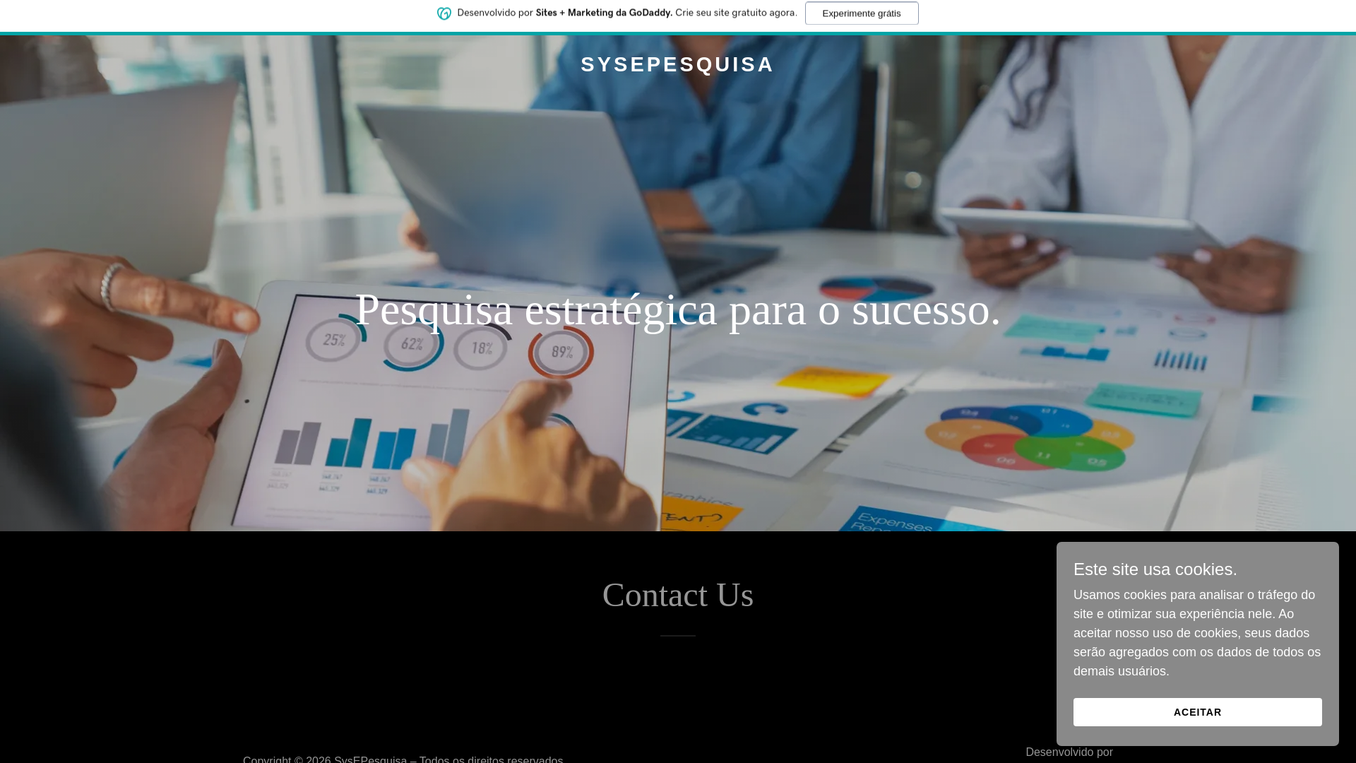 website screenshot of https://sysepesquisa.com/