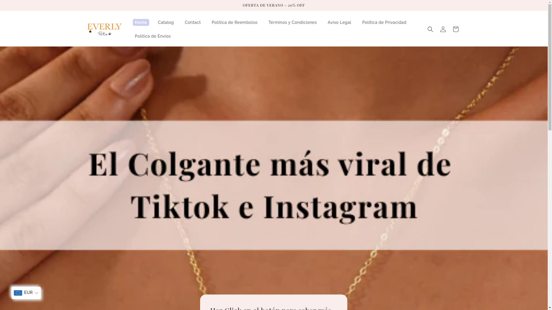 website screenshot of https://everlyjewelry.store/