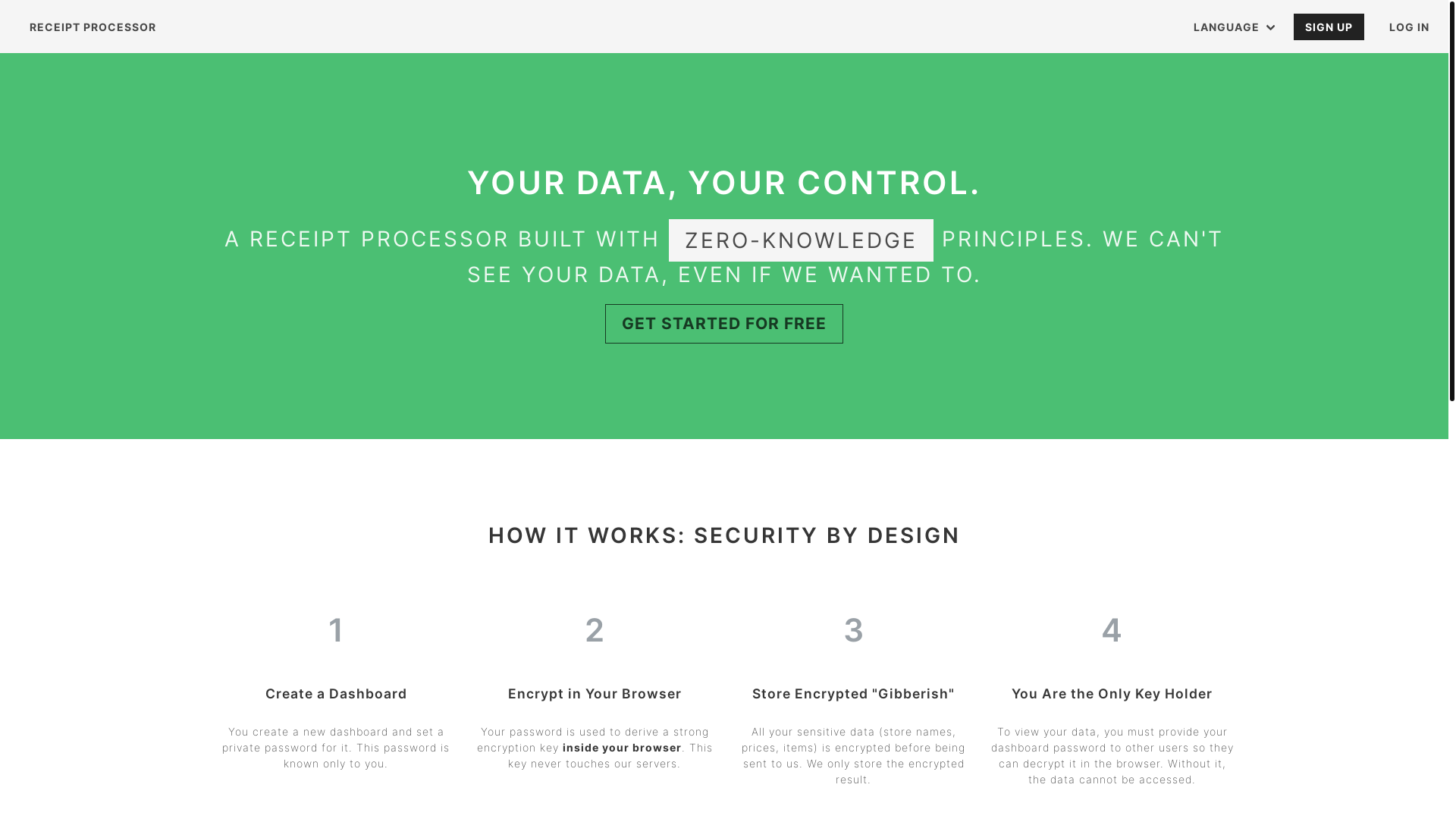 website screenshot of https://secureledger.app/