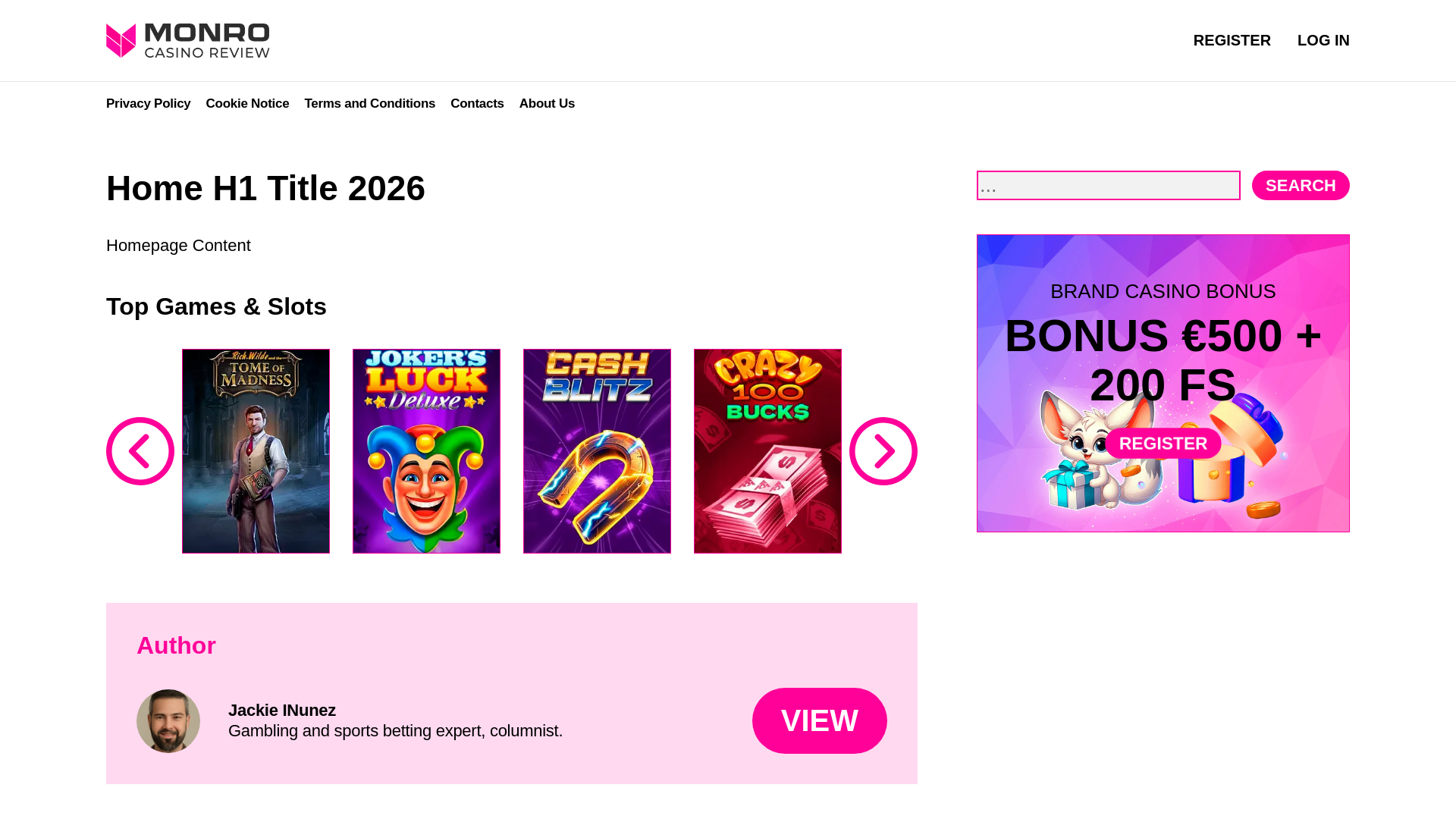 website screenshot of https://slotshub-34-live.eu/