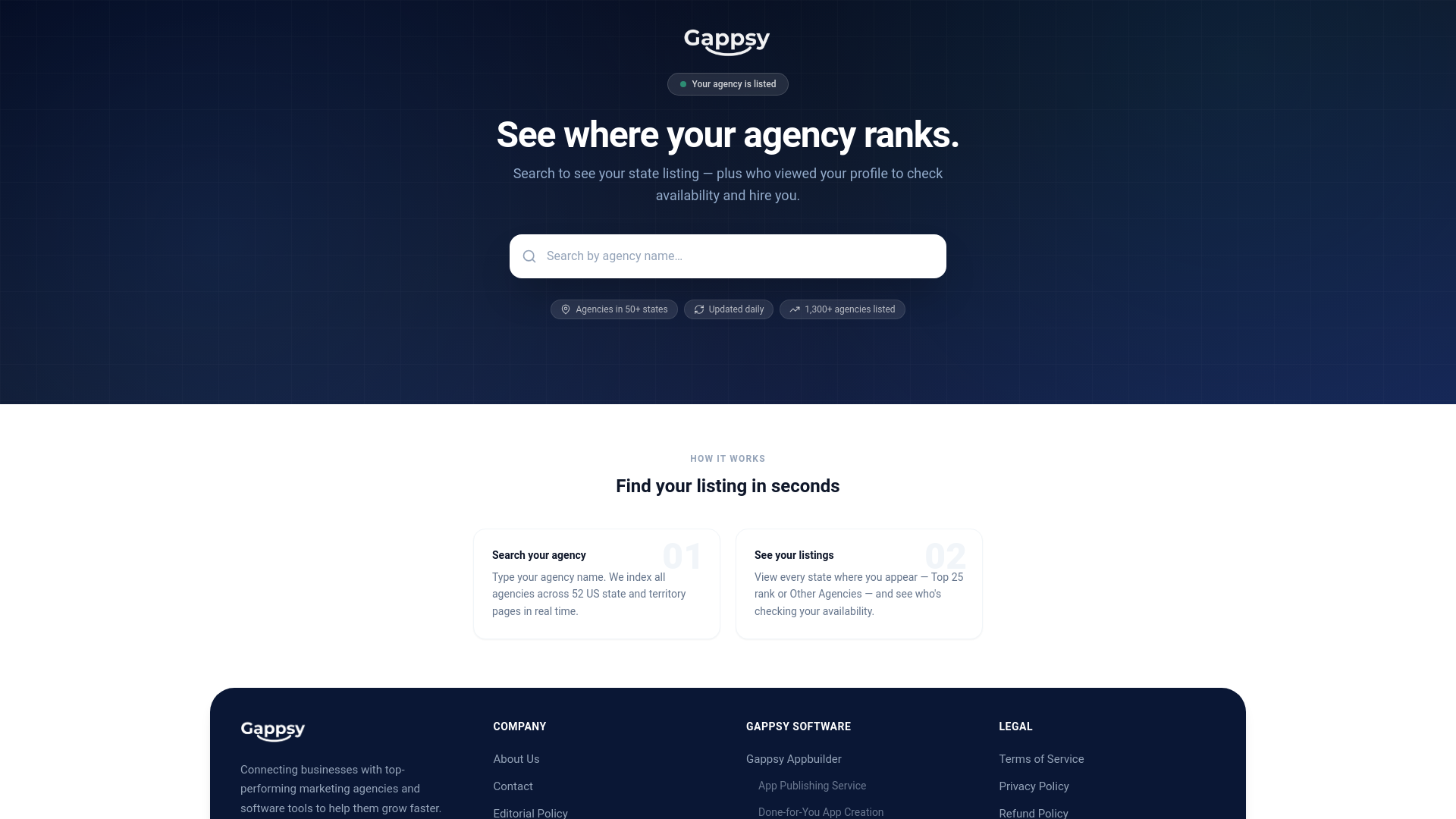 website screenshot of https://gappsynetwork.com/