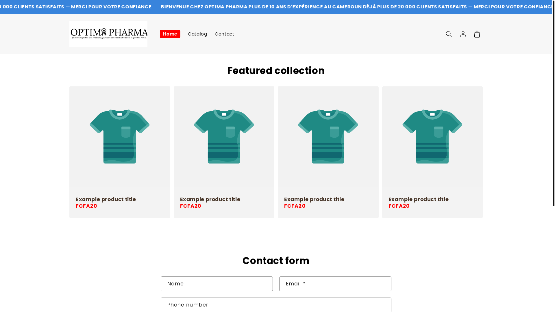 website screenshot of https://optima-pharma.store/