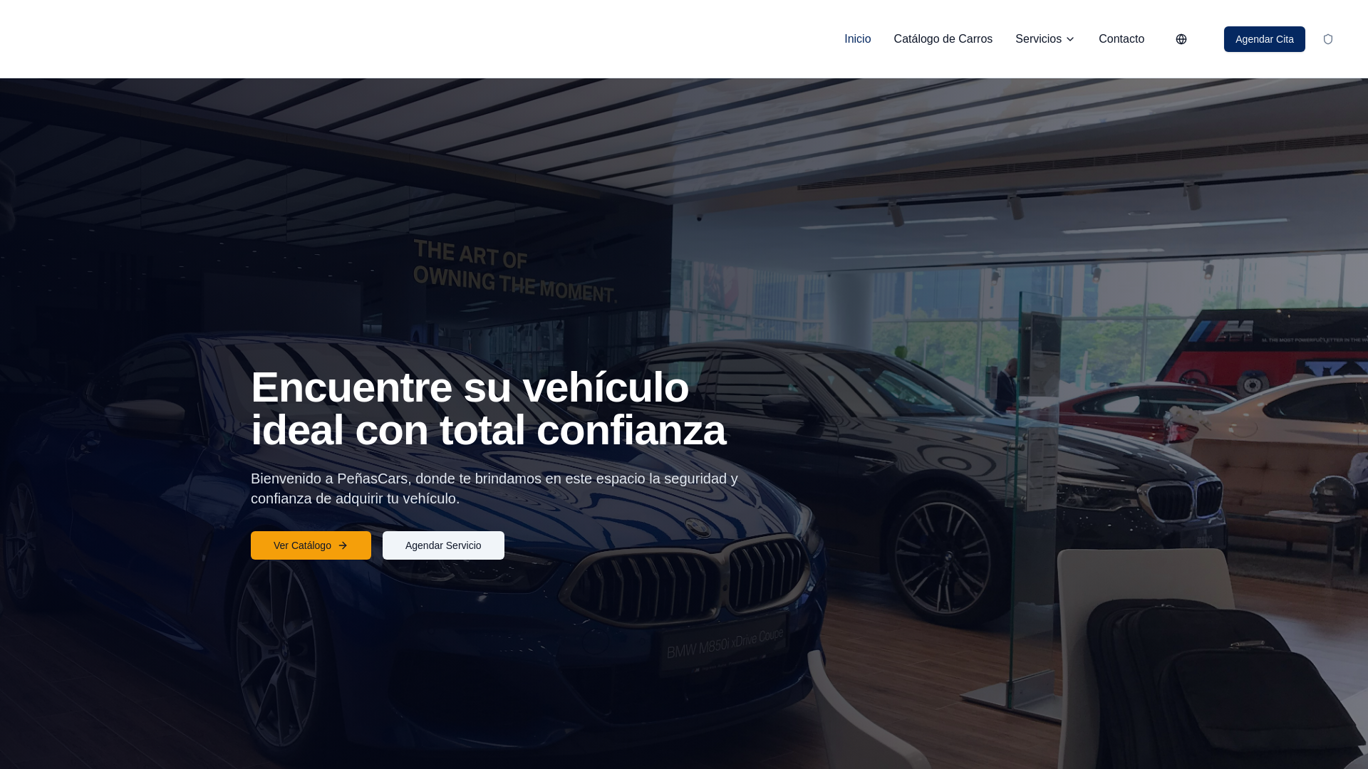 website screenshot of https://penascars.online/