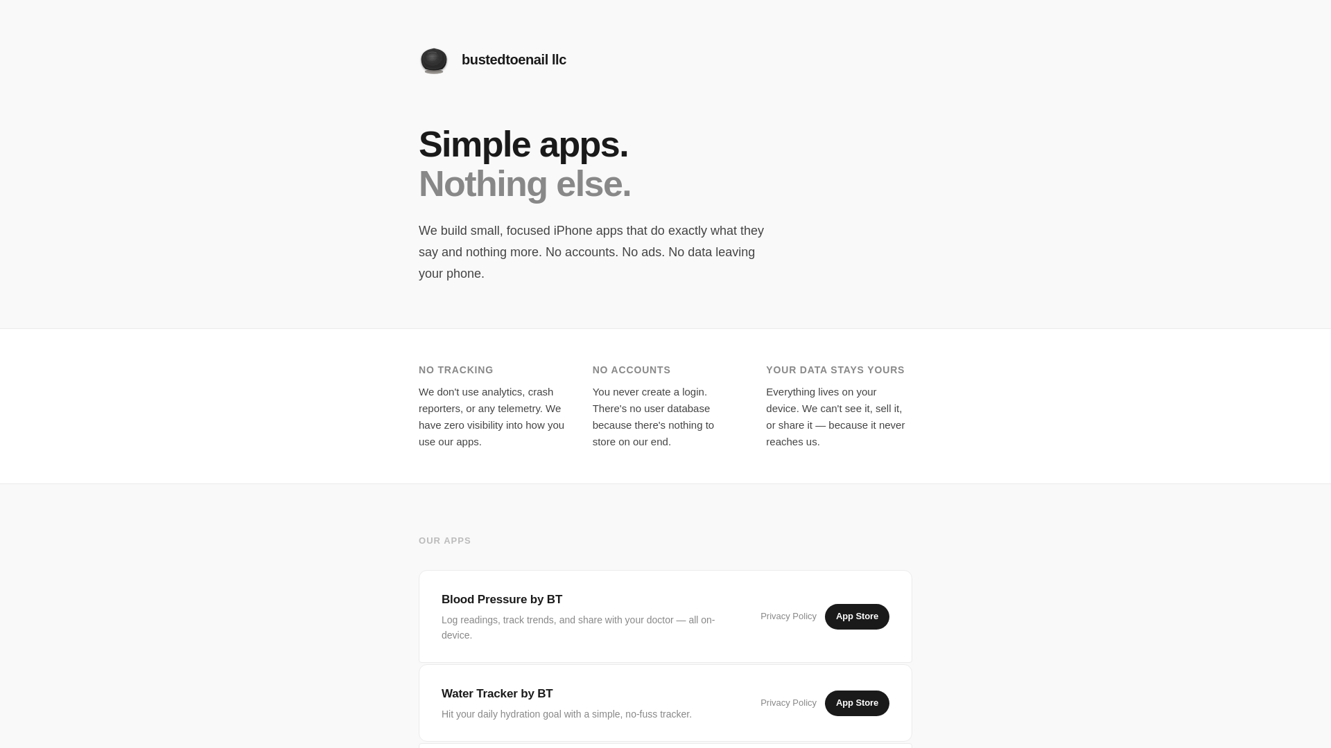 website screenshot of https://bustedtoenail.com