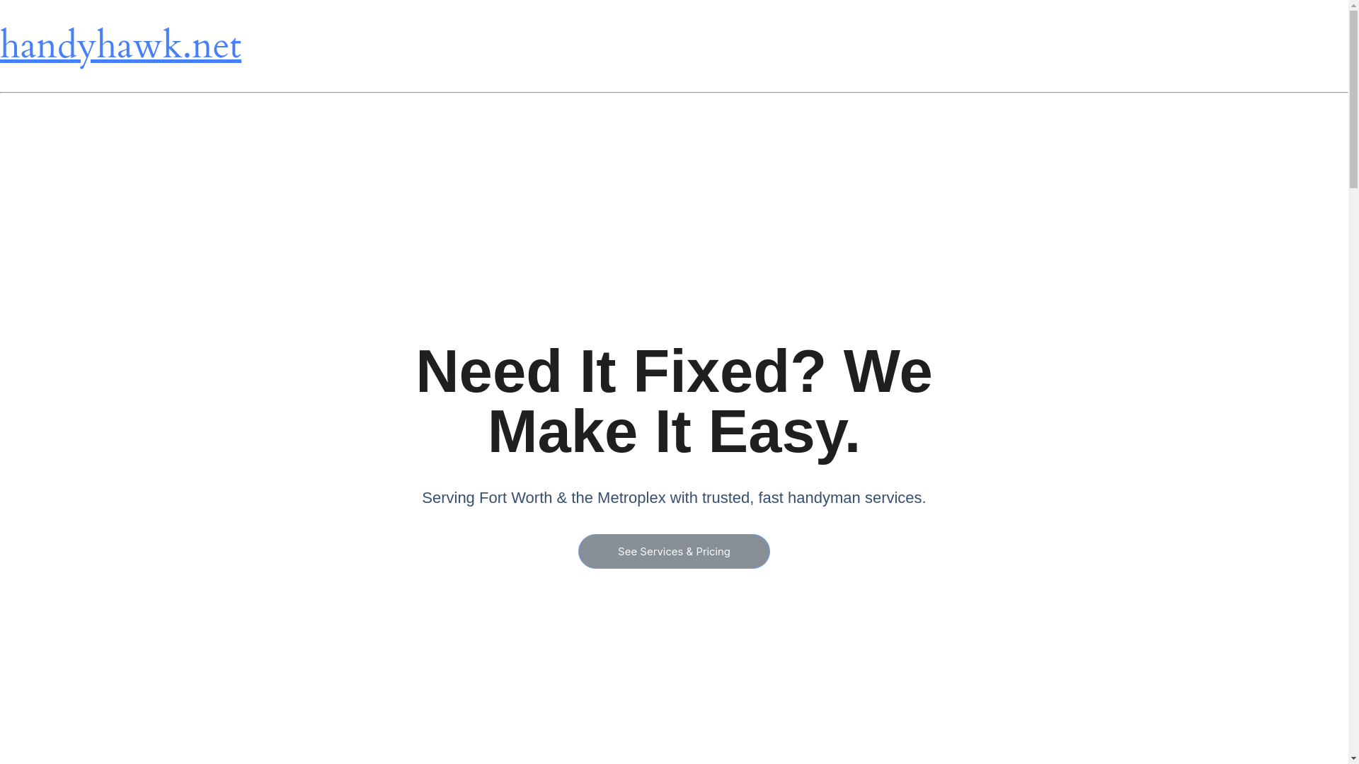 website screenshot of https://handyhawk.net/