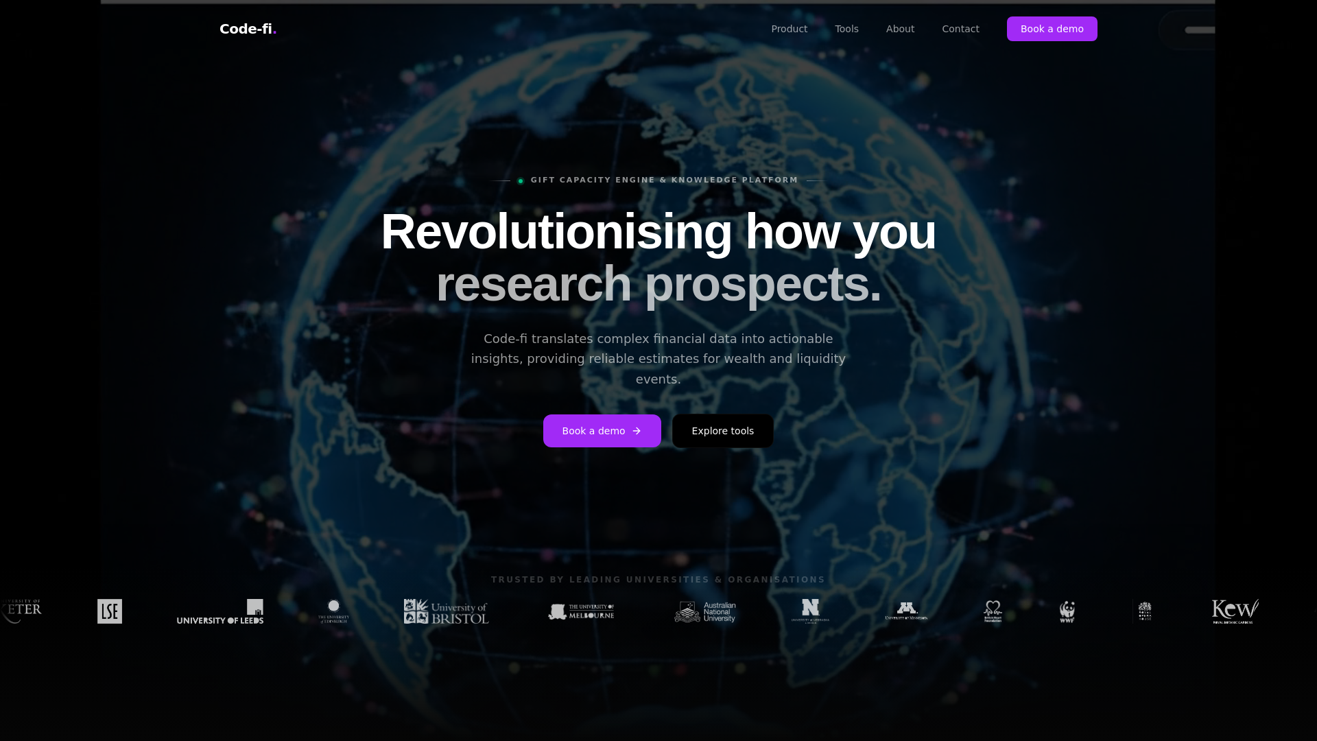 website screenshot of https://code-fi-home-page-lqf65.sevalla.page