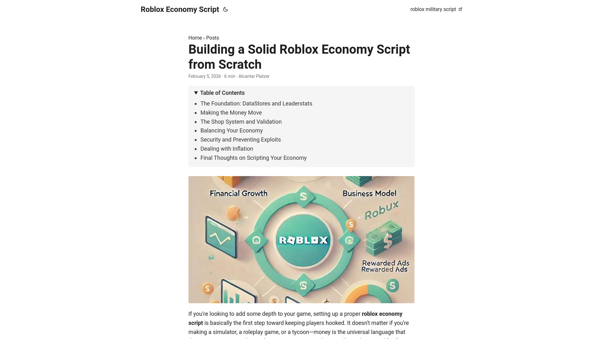website screenshot of https://roblox-economy-script.pages.dev/