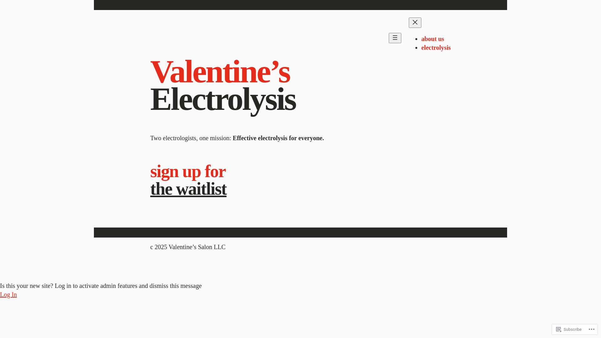 website screenshot of https://valentines.salon/