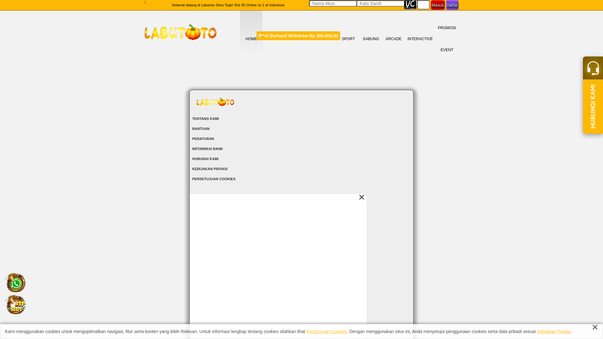 website screenshot of https://labutotosip.cyou/