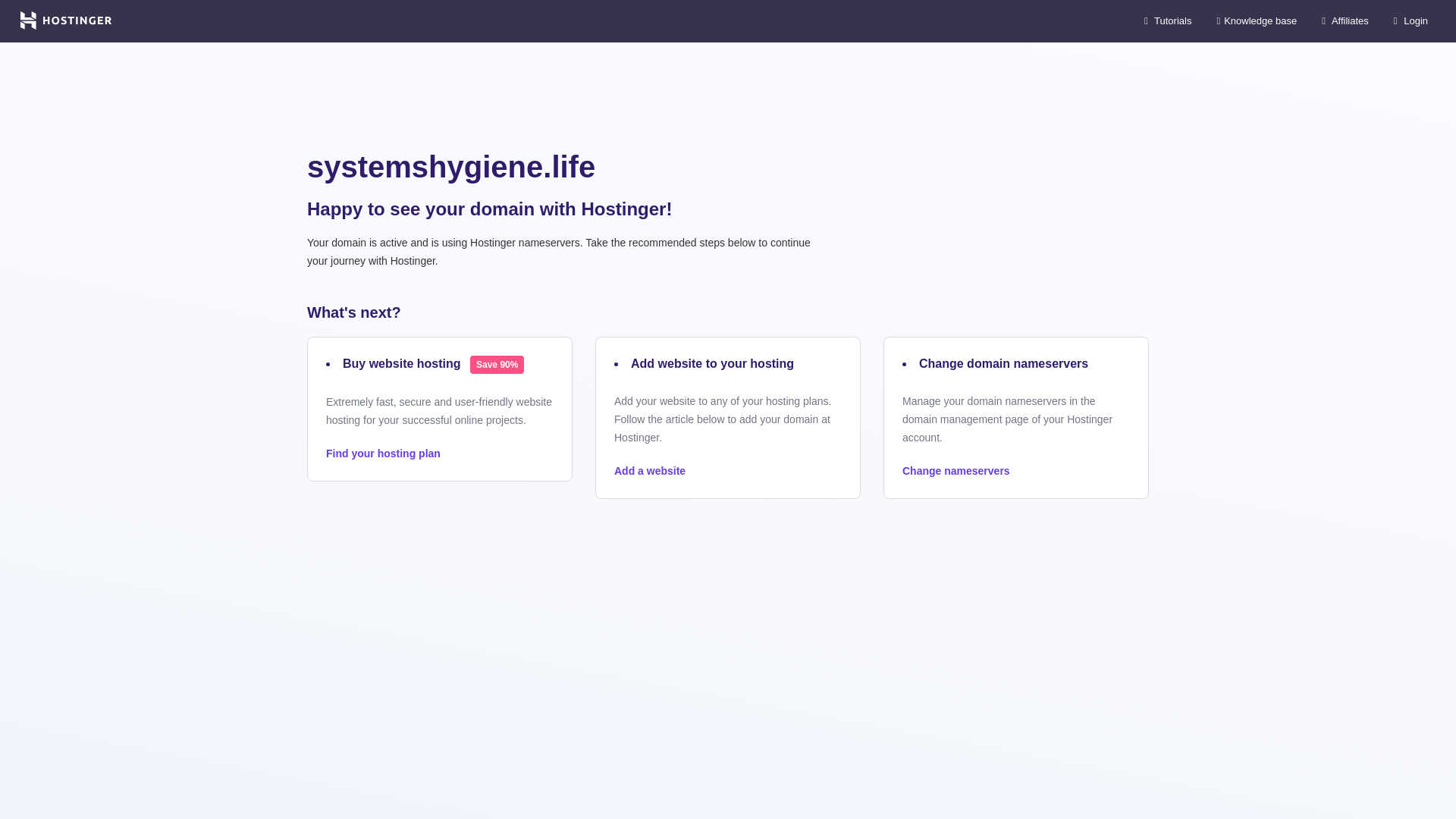 website screenshot of https://systemshygiene.life/