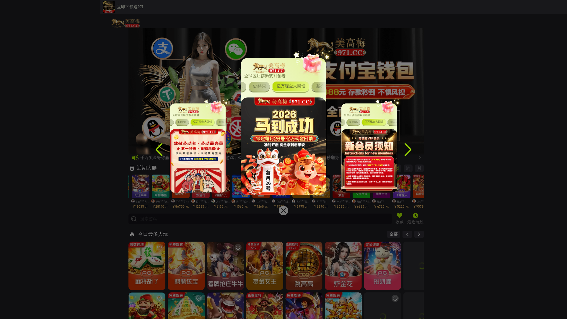 website screenshot of https://pp53.vip