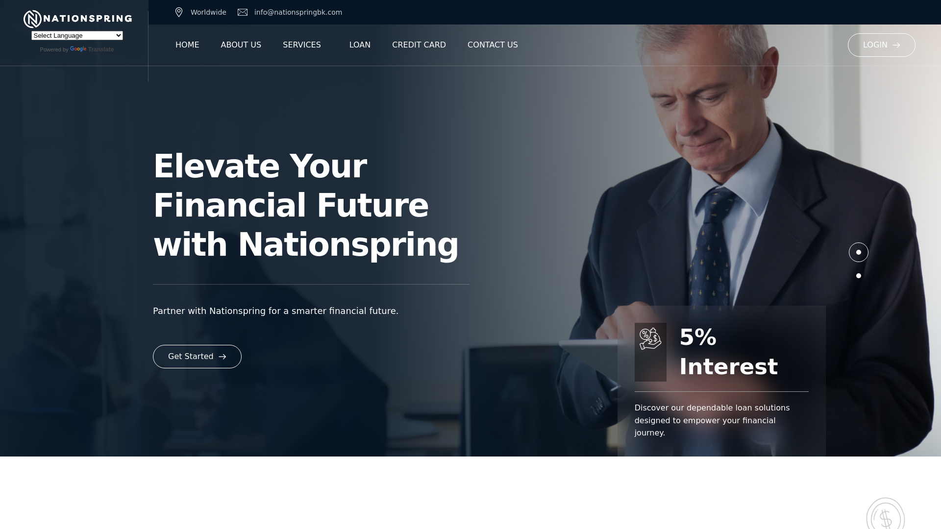 website screenshot of https://nationspringbk.com/