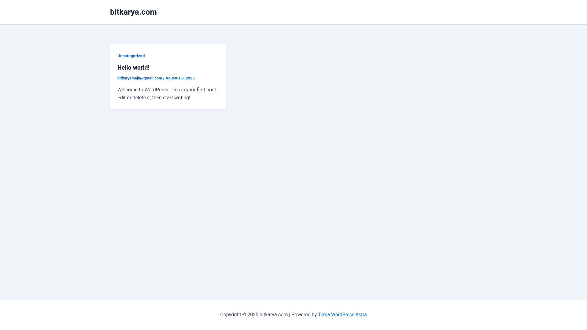 website screenshot of https://bitkarya.com/