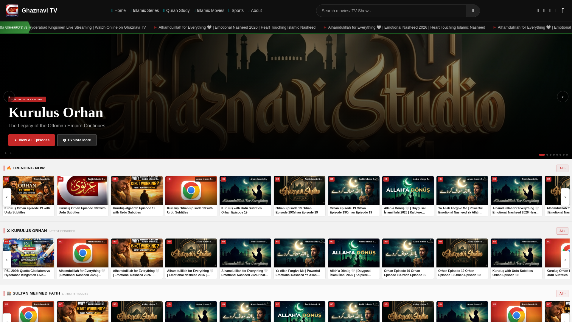 website screenshot of https://ghaznavitv.site/