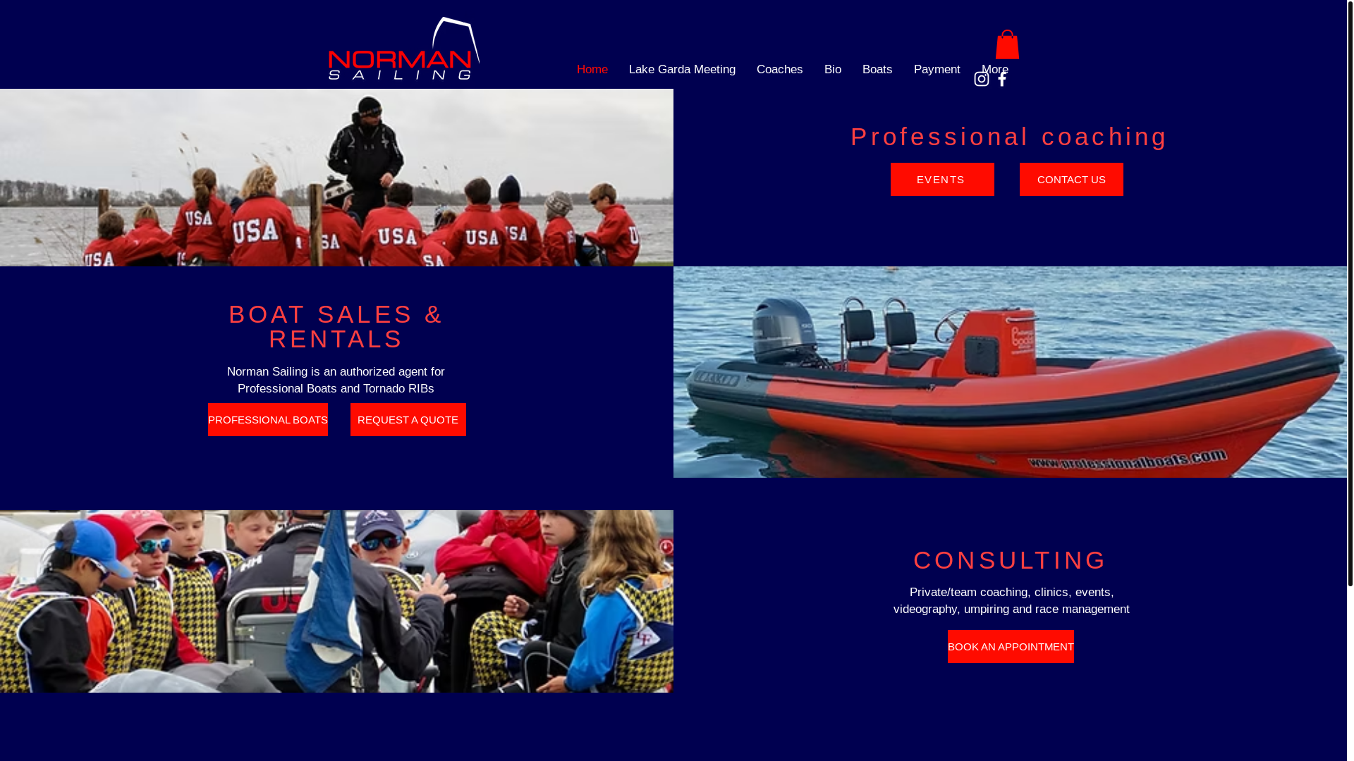website screenshot of https://normansailingfoundation.com/
