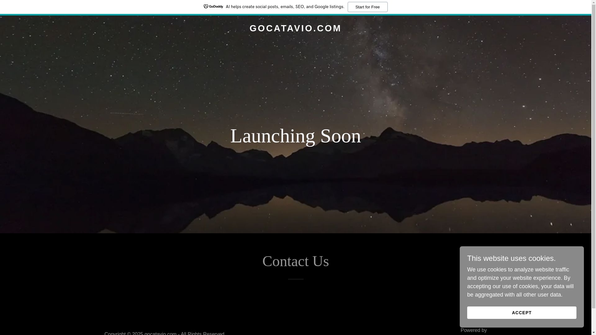 website screenshot of https://gocatavio.com/