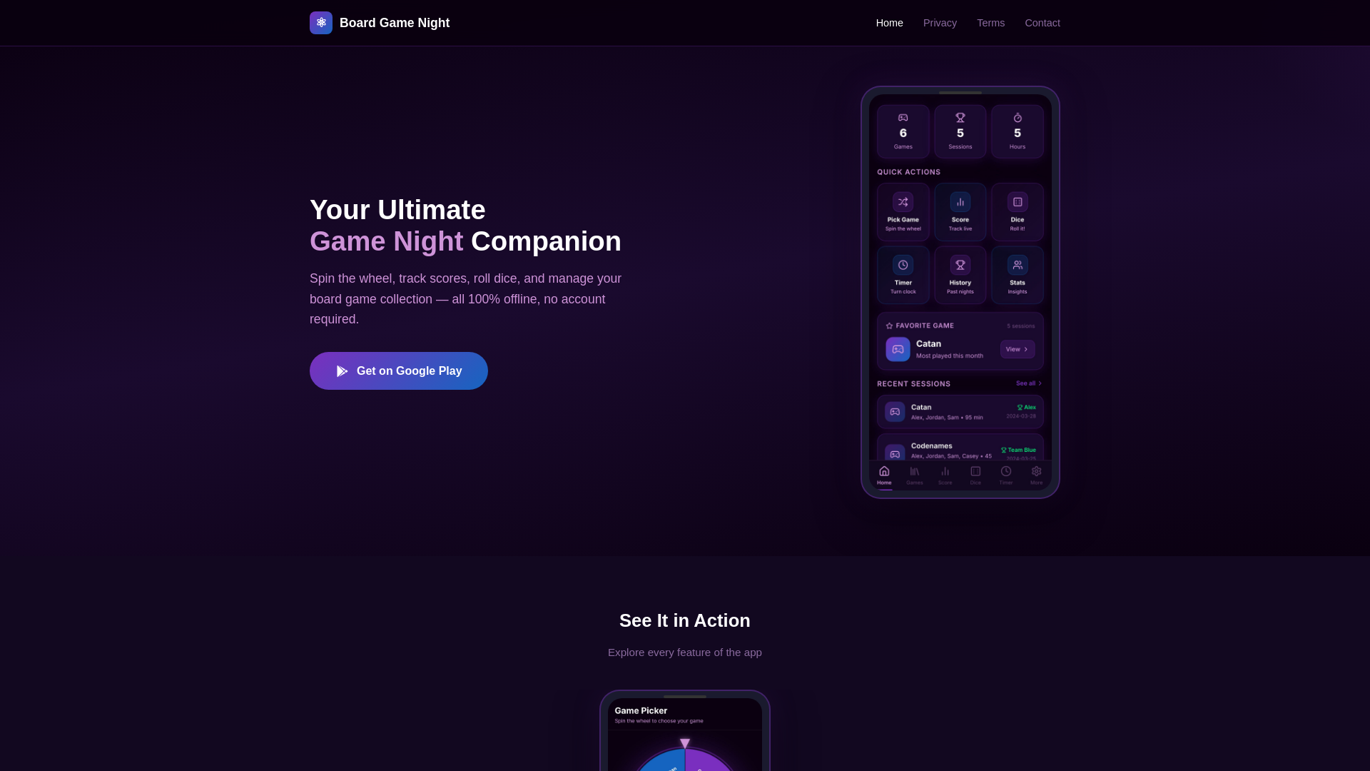 website screenshot of https://gameboard2274.com/
