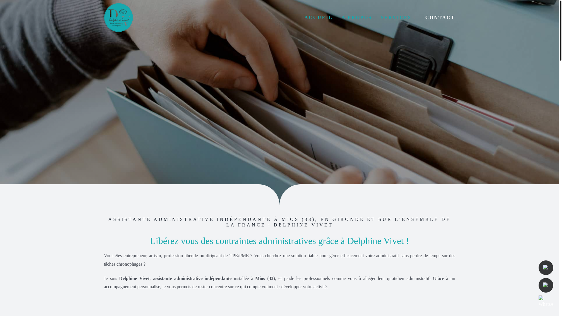 website screenshot of https://delphine-assistante-bassin.fr/