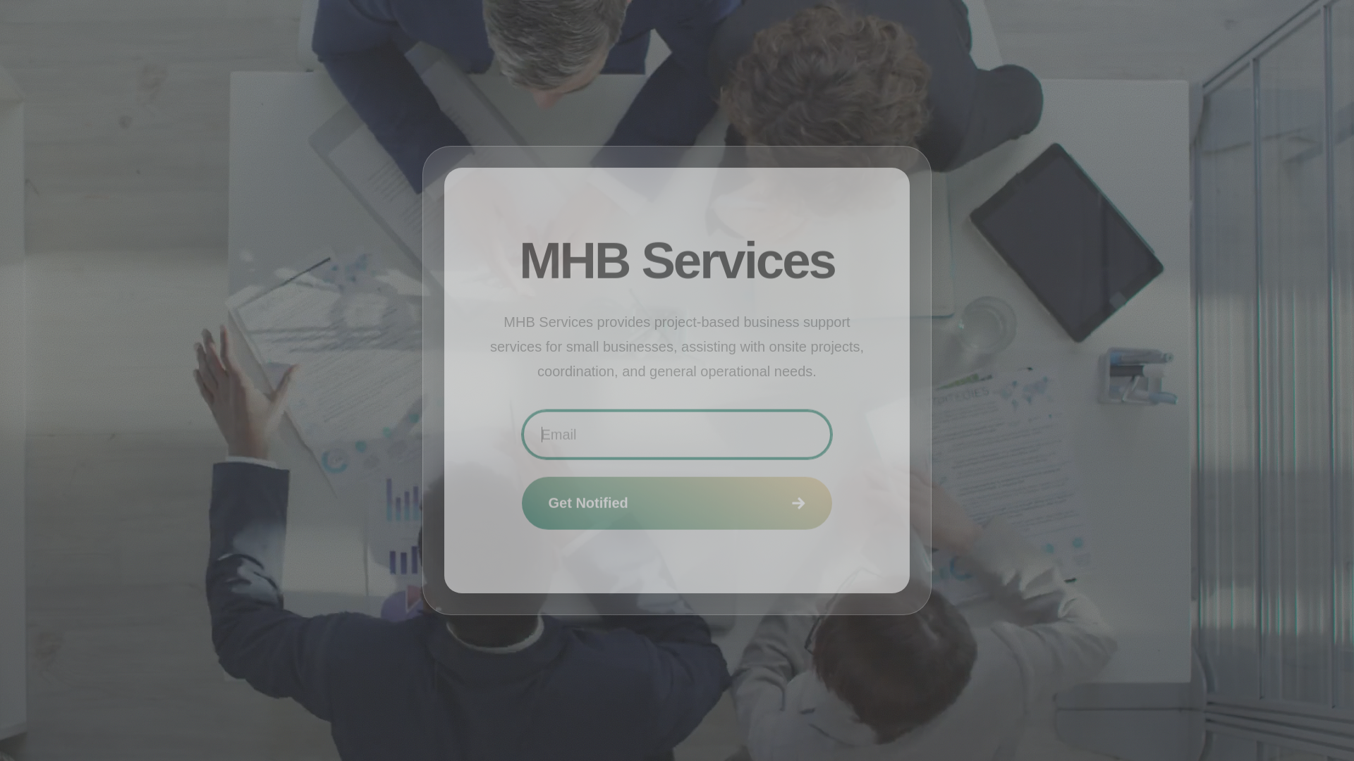 website screenshot of https://mhbservices.us/